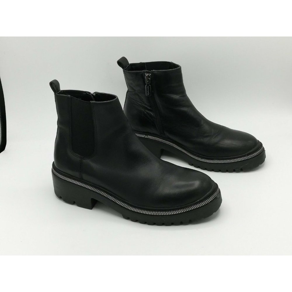 BLONDO Clair Zip Chelsea Black Leather Ankle Boot